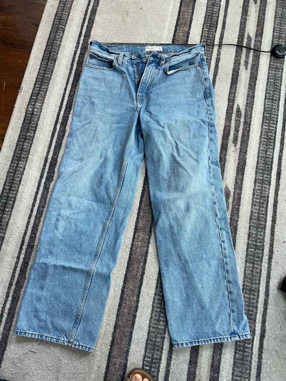 Abercrombie midrise slouchy jeans curve love